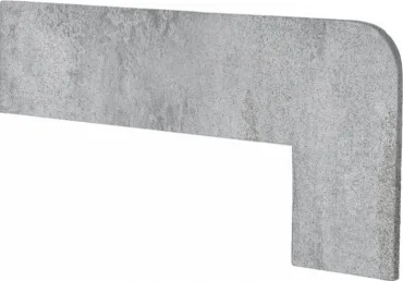 Бордюр Exagres Opera Zanquin Recto Silver Dcha 17,5x42,3 матовый