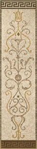 Панно Versace Exclusive Rosone Mos.Beige-Oro 68302 39,4x158 лаппатированное