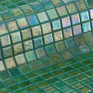 Мозаика Ezarri Iris Green Pearl 3,6x3,6 33,4x33,4 глянцевая