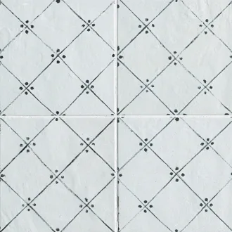 F.H. Maiolica Bianca Deco Antracite fMTK