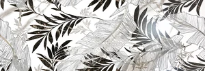 Декоративный элемент Fanal Carrara Leaves Blk Matt 31,6x90 матовый