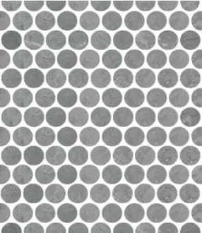 Roma Diamond Grigio Sup. Round Mosaico Brillante