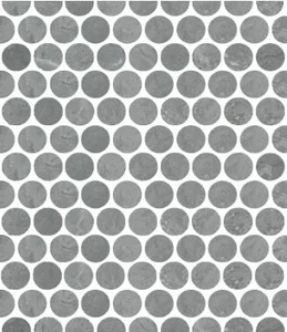 Мозаика Fap Roma Diamond Grigio Sup. Round Mosaico Brillante 29,5x32,5 глянцевая
