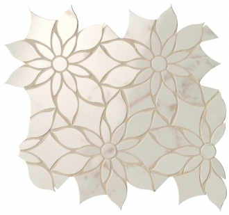 Roma Gold Calacatta Delicato Daisy Mosaico fQKW
