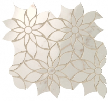 Мозаика Fap Roma Gold Calacatta Delicato Daisy Mosaico fQKW 29x31,9 глянцевая