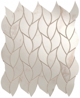 Roma Gold Calacatta Delicato Leaves Mosaico fQMP