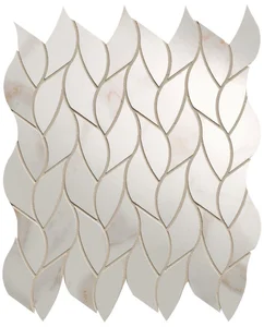 Мозаика Fap Roma Gold Calacatta Oro Leaves Mosaico fQMQ 25,9x30,9 глянцевая
