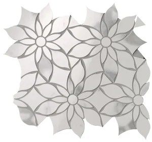 Мозаика Fap Roma Gold Carrara Superiore Daisy Mosaico fQKX 29x31,9 глянцевая