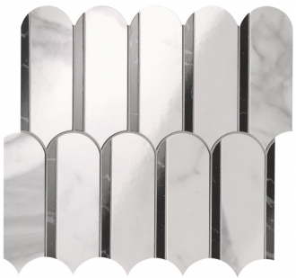 Roma Gold Carrara Superiore/Nero Elegante Archs Mosaico fQKP