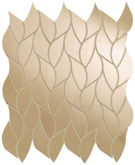 Roma Gold Onice Miele Leaves Mosaico fQMT