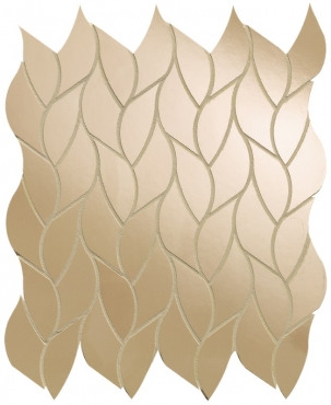 Мозаика Fap Roma Gold Onice Miele Leaves Mosaico fQMT 25,9x30,9 глянцевая