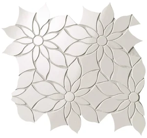 Мозаика Fap Roma Gold Onice Neve Daisy Mosaico fQKY 29x31,9 глянцевая