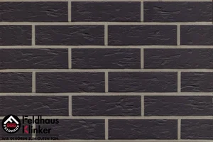 Клинкерная плитка Feldhaus Klinker Classic Anthracit Senso R740NF9 7,1x24 матовая