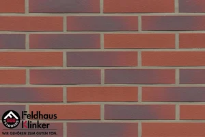 Клинкерная плитка Feldhaus Klinker Classic Carmesi Antic Liso R356DF9 5,2x24 матовая