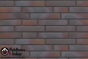 Клинкерная плитка Feldhaus Klinker Galena Cerasi Maritim Negro R386DF14 5,2x24 матовая