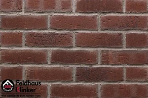 Клинкерная плитка Feldhaus Klinker Sintra Cerasi Aubergine R664NF11 7,1x24 матовая