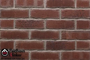 Клинкерная плитка Feldhaus Klinker Sintra Cerasi Aubergine R664NF14 7,1x24 матовая
