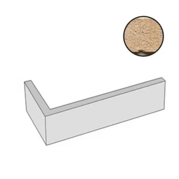 Спецэлемент Feldhaus Klinker Vascu Crema Pandra W733NF11 7,1x24 матовый
