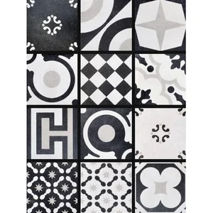 Керамогранит Fioranese Cementine Black&White Mix 20x20 натуральный
