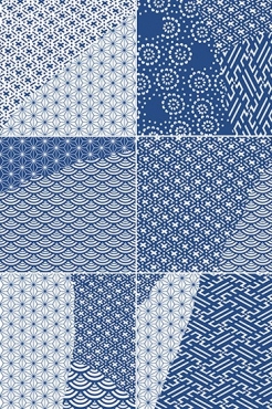 Керамогранит Fioranese Kintsugi 20 Japan-Mix Blue 21x21 глянцевый