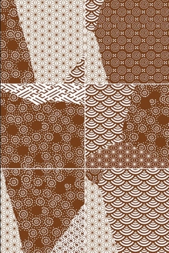 Керамогранит Fioranese Kintsugi 20 Japan-Mix Rust 21x21 глянцевый
