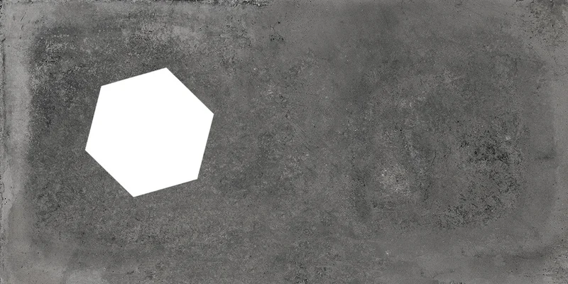 Декоративный элемент Flaviker Backstage Graphite Hexagon Hole 40x80 матовый