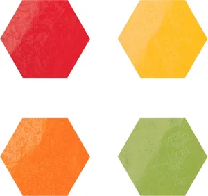 Вставка Flaviker Backstage Hexagon Color Mi4 8,5x8,5 матовая
