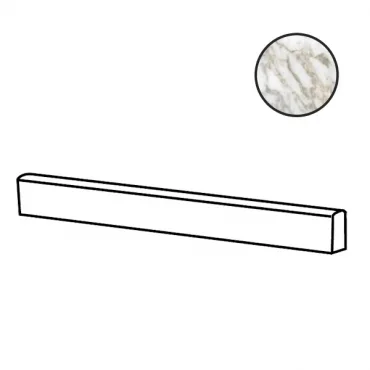 Бордюр Flaviker Memories Batt Bianco Vagli Lux PF60012679 5,5x120 полированный