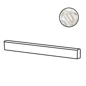 Бордюр Flaviker Memories Batt Bianco Vagli Lux PF60012679 5,5x120 полированный