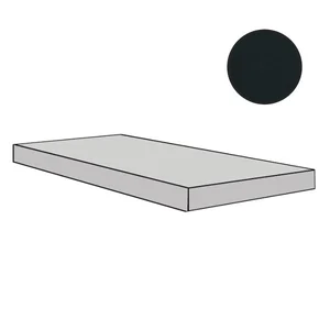 Ступень Floor Gres B&W Marble Black Naturale Gr.Dx 767431 33x120 матовая