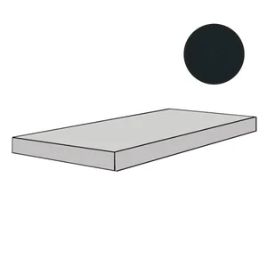 Ступень Floor Gres B&W Marble Black Naturale Gr.Sx 767439 33x120 матовая