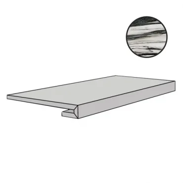 Ступень Floor Gres B&W Marble Fall Naturale Gr 767429 33x120 матовая