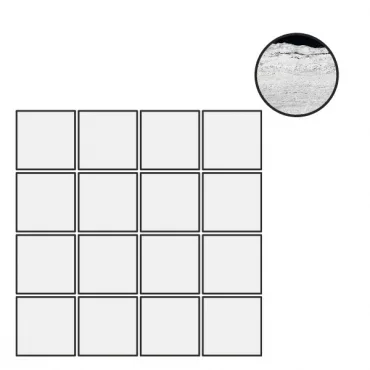 Мозаика Floor Gres B&W Marble Flow High Glossy 6mm Mos (7,5X7,5) 767450 30x30 полированная