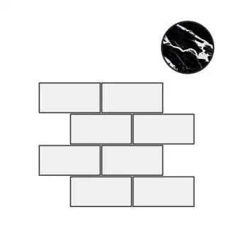 B&W Marble Fragment Naturale 6mm Mur.Sf(7,5X15) 767465