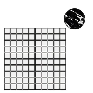 Мозаика Floor Gres B&W Marble Fragment Naturale Mosaico (3X3) 767388 30x30 матовая