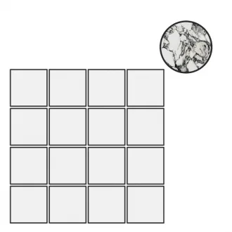 B&W Marble Pebble High Glossy 6mm Mos (7,5X7,5) 767449