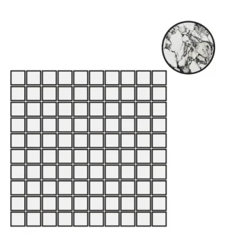 B&W Marble Pebble High Glossy Mosaico (3X3) 767381
