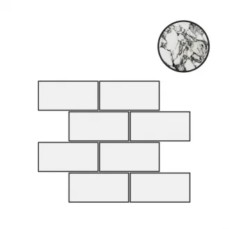 B&W Marble Pebble Naturale 6mm Mur.Sf (7,5X15) 767467