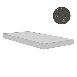 Ступень Floor Gres Earthtech Carbon Flakes Angolo Gradino Dx Comfort 772502 33x120 лаппатированная