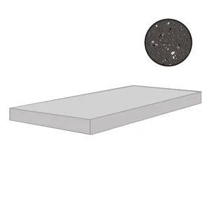 Ступень Floor Gres Earthtech Carbon Flakes Angolo Gradino Sx Comfort 772508 33x120 лаппатированная