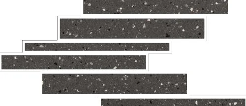 Декоративный элемент Floor Gres Earthtech Carbon Flakes Modulo Listello Sfalsato Comfort 772426 21x40 лаппатированный