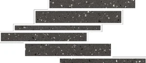 Декоративный элемент Floor Gres Earthtech Carbon Flakes Modulo Listello Sfalsato Glossy 772432 21x40 глянцевый