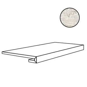 Ступень Floor Gres Plimatech Plimawhite/01 9mm Gradino 776685 33x120 матовая
