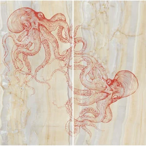 Декоративный элемент FMG Octopus Red Comp. (2Pcs 300X150) Y4V000D330006 300x300 матовый