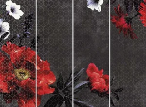 Декоративный элемент FMG Peony Red Comp. (4Pcs 300X100) Y4TY00D430006 300x400 матовый