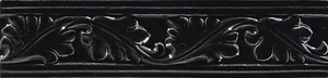 Бордюр Grazia Formae Foliage Ebony FO2 6,5x26 глянцевый