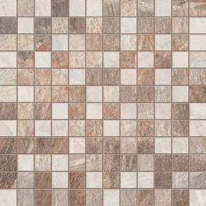 Мозаика ABK Fossil Mosaico Mini Tessera Cream Beige Brown 30x30 матовая