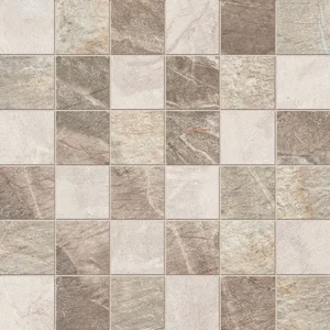 Мозаика ABK Fossil Mosaico Quadretti Mix Cream Beige Brown 30x30 матовая