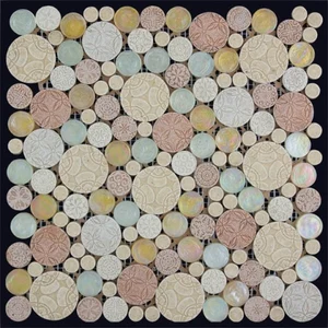 Мозаика Natural Mosaic Fusion MOK-006 (Стекло Мрамор Агломерат) 30,5x30,5 глянцевая