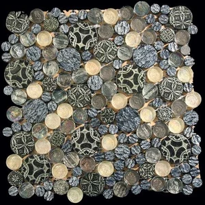 Мозаика Natural Mosaic Fusion MOK-007 (Стекло Мрамор Агломерат) 30,5x30,5 глянцевая